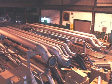 Pipe Spools in Racks at our Toledo Shop