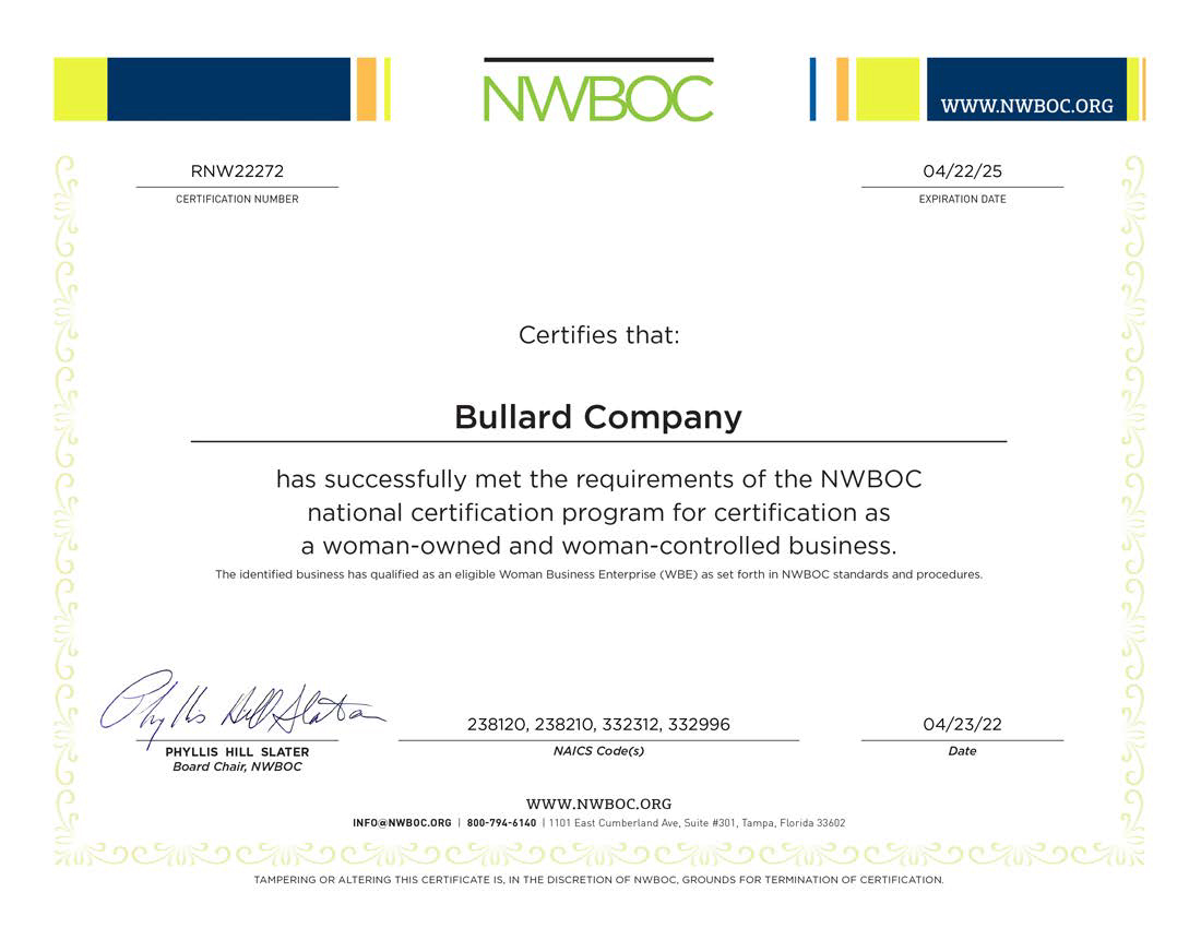 NWBOC/WBE Certificate